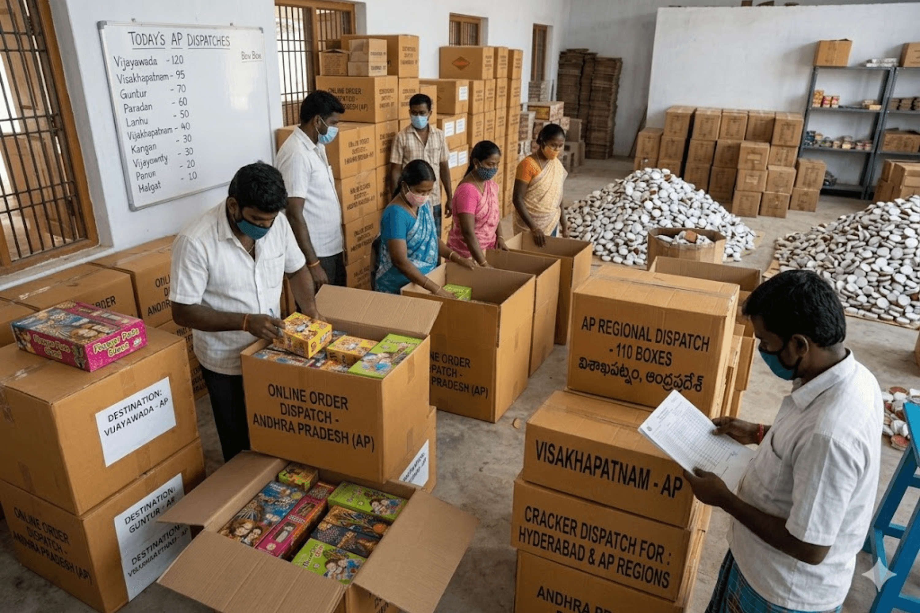 Online order dispatch to Andhra Pradesh — packed and ready