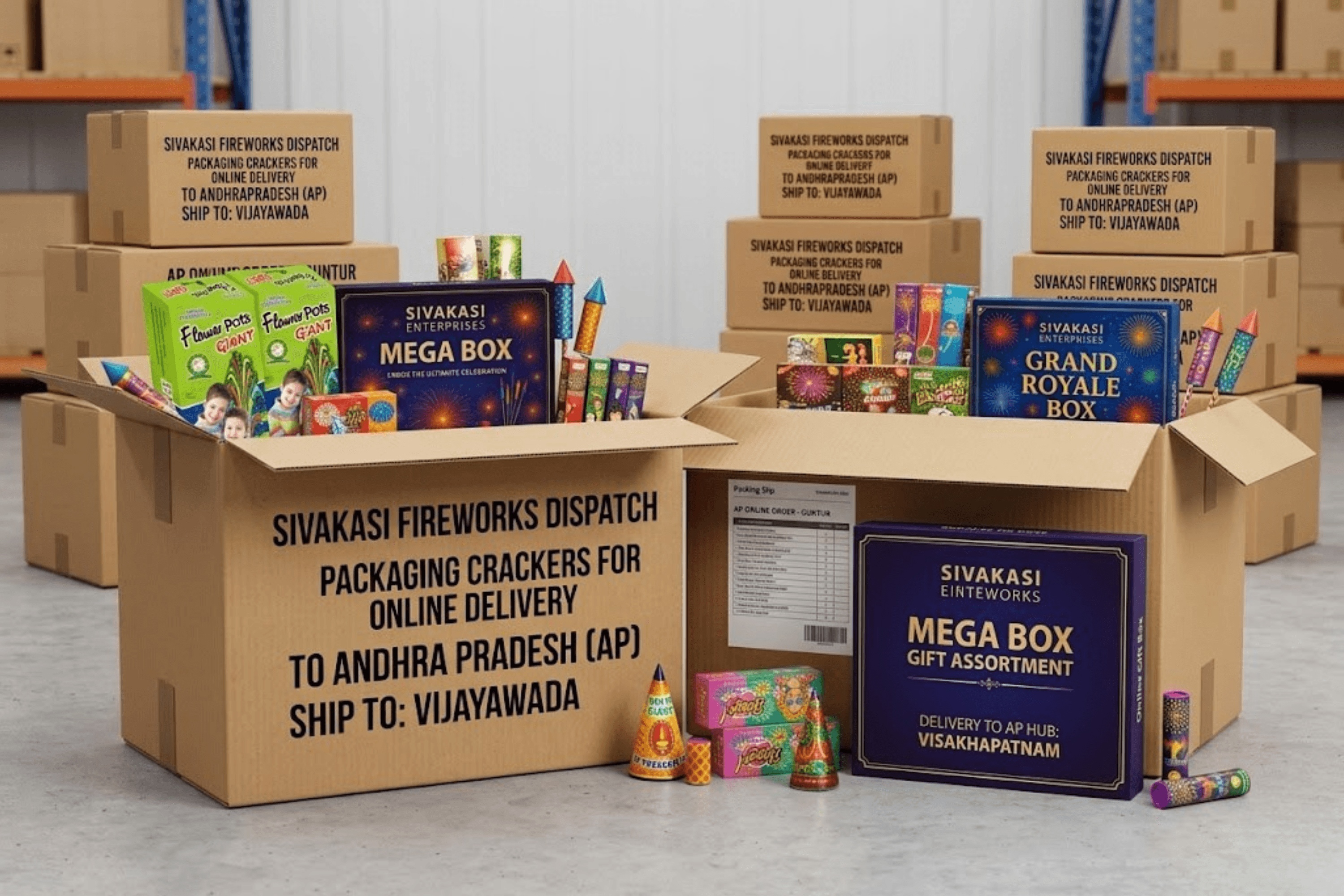 PESO certified Sivakasi fireworks — original packaging