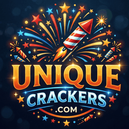 Unique Crackers logo — a stylized firework spark